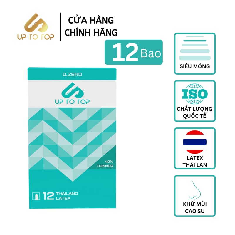 Ảnh Bao Cao Su UP 0.ZERO Siêu Mỏng Hộp 12 bao + Tặng Hộp 3 + Tặng quà hấp dẫn 1