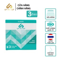 Thumbnail Bao Cao Su UP 0.ZERO Siêu Mỏng Hộp 3 bao 1
