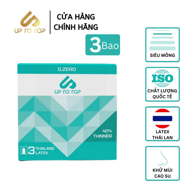 Ảnh Bao Cao Su UP 0.ZERO Siêu Mỏng Hộp 3 bao 1