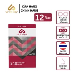Thumbnail Bao Cao Su UP 4 In Love Kéo Dài Thời Gian có Gai Gân Hộp 12 bao + Tặng Hộp 3 + Tặng quà hấp dẫn 1