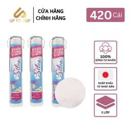 Thumbnail Combo 3 Gói Bông Tẩy Trang 2 lớp 100% Bông Tự Nhiên Silca 140 Miếngx 3 Gói 1