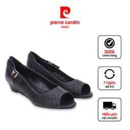 Thumbnail Sandal nữ Pierre Cardin da PU cao cấp,đế cao 3cm, họa tiết hoa, có khóa cài, không gây đau chân - 251 1