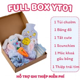 Thumbnail Set quà tặng túi chườm nóng lạnh đa năng sưởi ấm giữ nhiệt giảm đau bụng Puha 350ml màu xanh 1