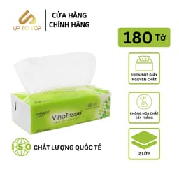Thumbnail Khăn giấy lụa giấy ăn rút PREMIER Vinatissue 180 tờ chính hãng, siêu mềm mịn không tẩy trắng 1
