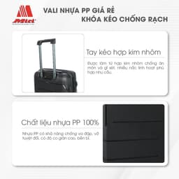 Thumbnail Vali kéo du lịch Miti VL513049 nhựa 20 inch hành lý xách tay bảo hành 4