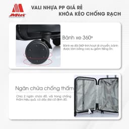 Thumbnail Vali kéo du lịch Miti VL513049 nhựa 20 inch hành lý xách tay bảo hành 3