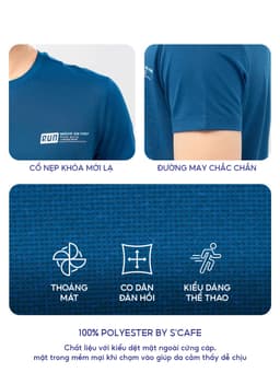 Thumbnail Áo thun thể thao nam YODY áo ngắn tay cổ tròn chất co giãn, thoáng mát, thấm hút tốt STM6081 3