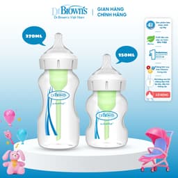 Thumbnail Bình sữa Dr.Brown’ cổ rộng 150ml và 270ml nhựa PP Options + 1