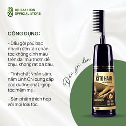 Thumbnail Dầu gội phủ bạc Kito Hair thương hiệu Dr.Saffron date t10/2025 1