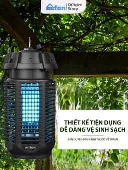 Thumbnail Đèn Bắt Muỗi Cao Cấp MIFAN -  Bóng Led 20W, Ánh Sáng Tím 365 Nano Wave Thu Hút Côn Trùng - BH 12 Tháng 3