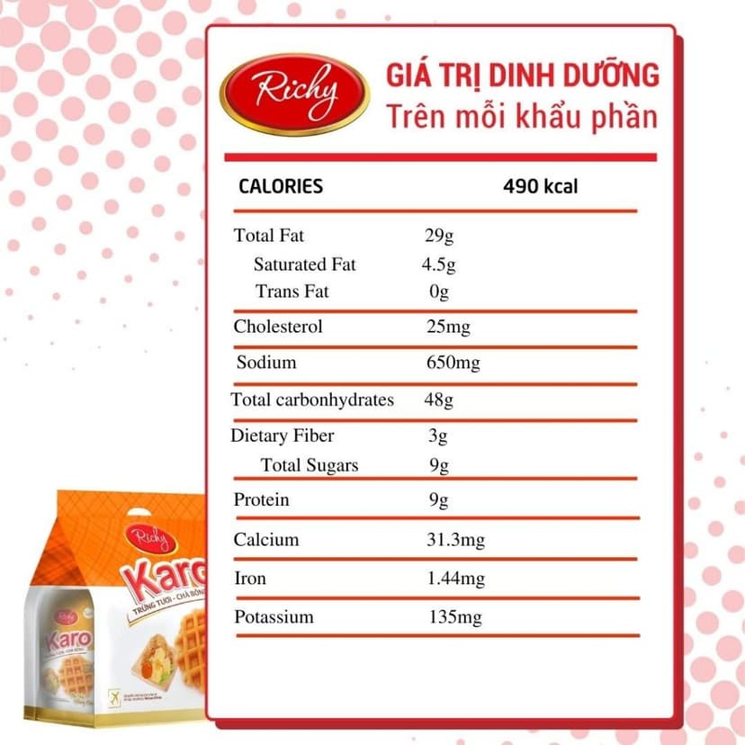 Ảnh Combo 24 chiếc Bánh tươi Richy KARO (26g/chiếc) 3