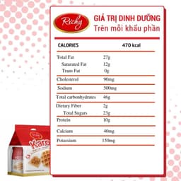 Thumbnail Bánh karo Richy vị phô mai hoàng kim, trứng tươi chà bông x 6 bánh 4