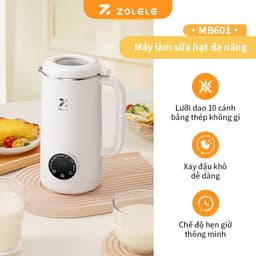 Thumbnail Máy xay sữa hạt đa năng ZOLELE nấu sữa hạt MB601 600ml - Chính hãng 2