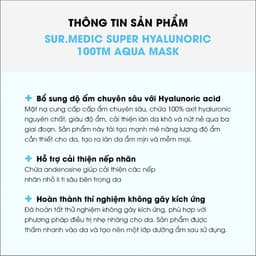 Thumbnail Combo 10 Mặt Nạ Cấp Nước SUR.MEDIC Super Hyaluronic 100TM Aqua Mask 30g 2