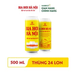 Thumbnail Thùng 24 lon Bia Hơi Hà Nội - HABECO (500ml/lon) 1