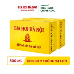 Thumbnail COMBO 2 Thùng 24 lon Bia Hơi Hà Nội – HABECO (500ml/lon) 2