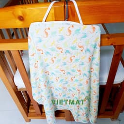 Thumbnail Khăn choàng điều hòa che bé bú Vietmat 3 lớp thoáng mát, rộng rãi, kín đáo và nhiều tiện ích 2