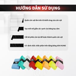 Thumbnail Quấn Cán Vợt Cầu Lông KUNO, Bề Mặn Mịn, Mỏng, Bám Tay Và Cảm Vợt Tốt, Chống Trơn Trợt QC05 3