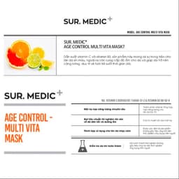 Thumbnail Combo 10 Mặt Nạ Hỗ Trợ Cung Cấp Multi Vitamin SUR.MEDIC Age Control Multi Vita Mask 30g/miếng 3