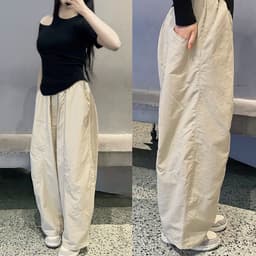 Thumbnail Quần Harem Parachute Pants BigSize Gladimax,Quần Gió Nhăn 4 túi Dáng Thụng Gladimax bản đầy đủ full 1