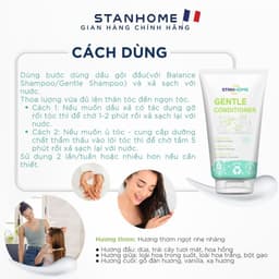 Thumbnail Dầu xả dưỡng tóc tinh chất cám gạo không silicone cho tóc suôn mượt Stanhome Gentle Conditioner 150ml 3