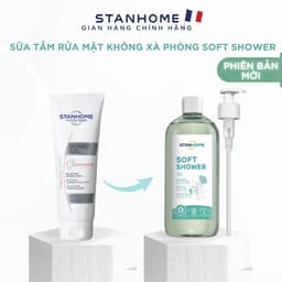 Thumbnail Sữa tắm, rửa mặt không xà phòng cho da nhạy cảm giảm ngứa,dịu kích ứng  Stanhome  Soft Shower 740ml/chai 3
