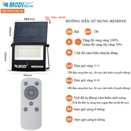 Thumbnail Đèn Pha LED Cảm Biến Chuyển Động Năng Lượng Mặt Trời MODI SOLAR 60W Siêu Sáng, Ngoài Trời 3