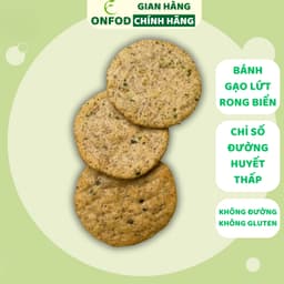 Thumbnail Bánh gạo lứt rong biển hữu cơ ONFOD ăn kiêng giảm cân cho người tiểu đường mẹ bầu eat clean 125g 24 cái 1