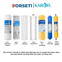 Thumbnail Bộ 3 Lõi lọc nước Karofi 1,2,3 dùng cho máy lọc nước RO có 3 cốc lọc 10inch - Hàng chính hãng 3