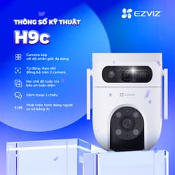 Thumbnail Camera ezviz ngoài trời 2 mắt kép dual camera 10MP H9C và 6M chống nước xoay 360 độ 2