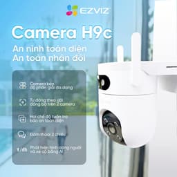 Thumbnail Camera ezviz ngoài trời 2 mắt kép dual camera 10MP H9C và 6M chống nước xoay 360 độ 1