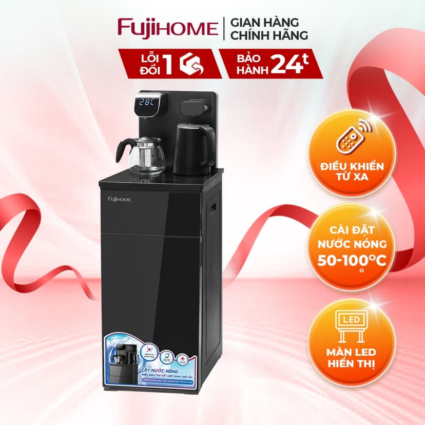 Ảnh Máy nước nóng bàn trà FUJIHOME TB110E-H Điều khiển từ xa - Cài đặt nhiệt độ sôi -Giữ ấm 50 độ 24 giờ 1