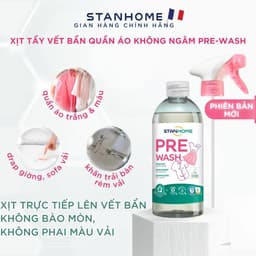 Thumbnail Xịt tẩy vết bẩn quần áo trước khi giặt Stanhome PreWash làm sạch bằng Enzym không làm mất màu 500ML 3