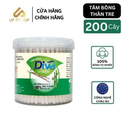 Thumbnail Tăm bông kháng khuẩn Diva Thân Tre 100% Bông Tự Nhiên 1