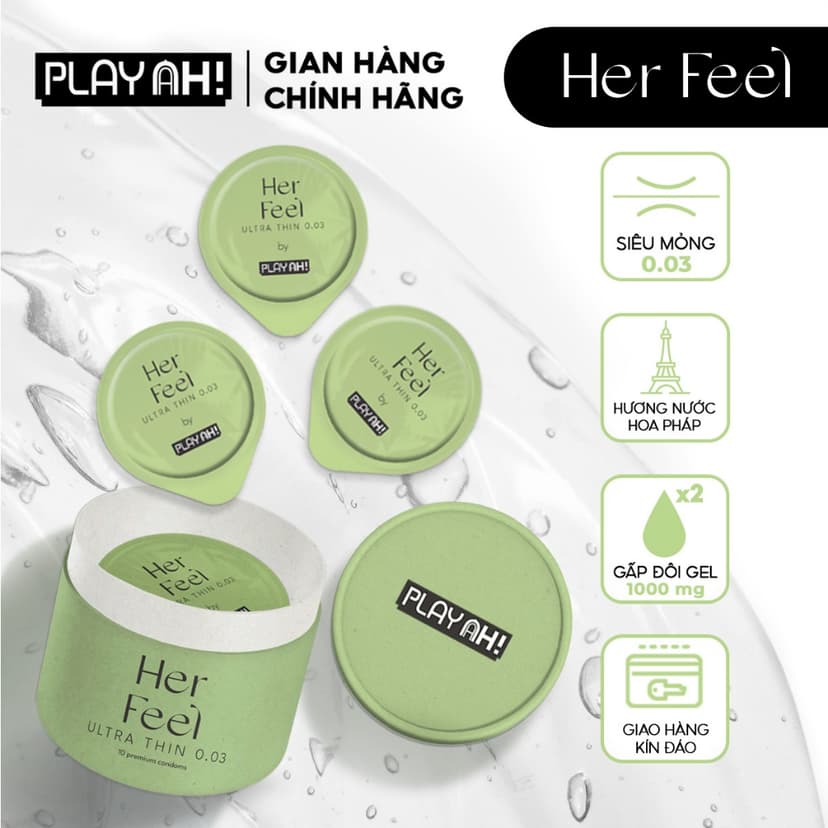 Ảnh Combo Gel Bôi Trơn 100ml + Bao Cao Su PlayAh Hộp 10 Siêu Mỏng 0.03, Kéo Dài Thời Gian, Thêm Gai, Ôm Khít 2