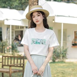 Thumbnail áo thun ngắn tay SEFA in hình chất liệu cotton 100% co dãn 4 chiều nhiều màu cực xinh 2