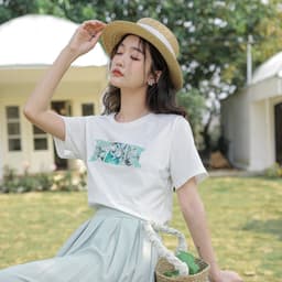 Thumbnail áo thun ngắn tay SEFA in hình chất liệu cotton 100% co dãn 4 chiều nhiều màu cực xinh 1
