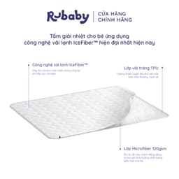 Thumbnail Tấm Giải Nhiệt Rubaby, Chất Liệu Sợi Lạnh IceFiber™ Làm Mát Nhanh Chóng, Giúp Bé Ngủ Êm & Thoáng Mát 1