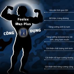 Thumbnail Viên uống tăng cường sinh lí nam giới Feelex Men Plus, tác dụng nhanh chóng - hộp 60 viên 4