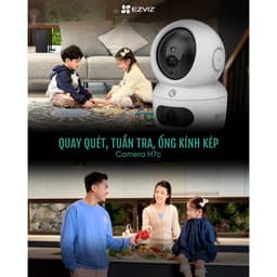 Thumbnail Camera wifi 2 mắt kép trong nhà ezviz H7C 8M cực nét 2k + gọi video call xoay 360 độ 3