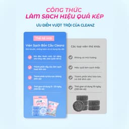 Thumbnail Viên sạch bồn cầu CleanZ chai thả bồn cầu sạch khuẩn tẩy sạch mảng bám khử mùi diệt vi khuẩn toilet 3