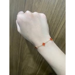 Thumbnail Lắc tay vàng 10K mặt cỏ 4 lá đỏ ngọt ngào Bảo Tín Mạnh Hải PYLTV10KD0-405006 1