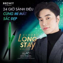 Thumbnail Bút Kẻ Mắt Lâu Trôi Siêu Mảnh Browit Không Vón Cục Kẻ Đều Nét Aurora Long Stay Eyeliner 0.5g 2024 3