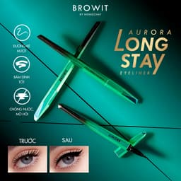 Thumbnail Bút Kẻ Mắt Lâu Trôi Siêu Mảnh Browit Không Vón Cục Kẻ Đều Nét Aurora Long Stay Eyeliner 0.5g 2024 4