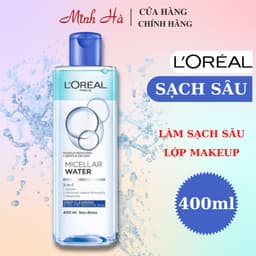 Thumbnail Nước tẩy trang Loreal Paris Micellar Water 3-in-1 400ml không chứa cồn làm sạch và mềm da 4