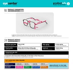 Thumbnail Gọng kính cận nam nữ chính hãng EYECENTER C84S kim loại chống gỉ nhập khẩu by Eye Center Vietnam 2