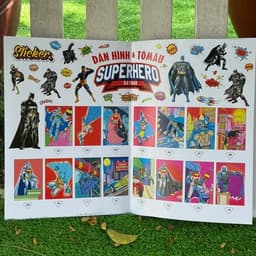 Thumbnail Sách Dán Hình Và Tô Màu Siêu Nhân Superhero - Superman - Hulk - Capyain America - Batman - Wonder Woman (Minh Thắng) 2