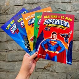 Thumbnail Sách Dán Hình Và Tô Màu Siêu Nhân Superhero - Superman - Hulk - Capyain America - Batman - Wonder Woman (Minh Thắng) 1
