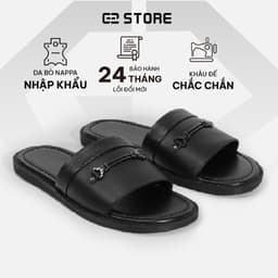 Thumbnail Dép da nam G2 Gaia kiểu quai ngang, Dép lê nam chất liệu da bò đế khâu cao cấp thích hợp đi biển 1