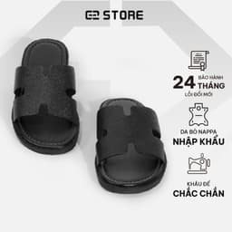 Thumbnail Dép chữ h G2 Helios quai ngang da bò cao cấp, Dép hermes nam thời trang công sở đi làm 1